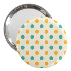 Circle Blue Orange 3  Handbag Mirrors