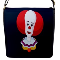 Clown Face Red Yellow Feat Mask Kids Flap Messenger Bag (s) by Alisyart