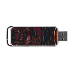 Creative Direction Illustration Graphic Gold Red Purple Circle Star Portable Usb Flash (one Side)