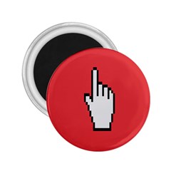 Cursor Index Finger White Red 2 25  Magnets