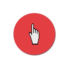 Cursor Index Finger White Red Magnet 3  (round) by Alisyart