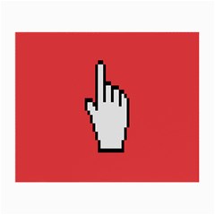 Cursor Index Finger White Red Small Glasses Cloth (2-side) by Alisyart