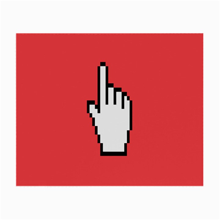 Cursor Index Finger White Red Small Glasses Cloth (2-Side)