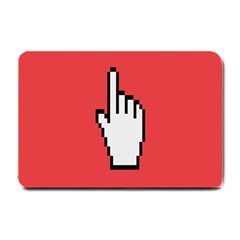 Cursor Index Finger White Red Small Doormat  by Alisyart