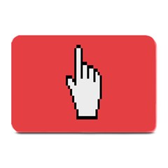 Cursor Index Finger White Red Plate Mats by Alisyart