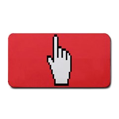 Cursor Index Finger White Red Medium Bar Mats by Alisyart