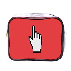 Cursor Index Finger White Red Mini Toiletries Bags