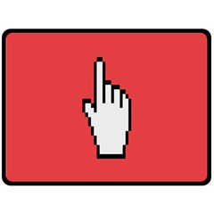 Cursor Index Finger White Red Fleece Blanket (large) 