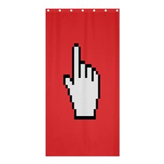 Cursor Index Finger White Red Shower Curtain 36  X 72  (stall)  by Alisyart