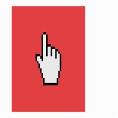 Cursor Index Finger White Red Small Garden Flag (two Sides)