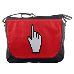 Cursor Index Finger White Red Messenger Bags