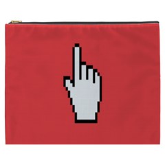 Cursor Index Finger White Red Cosmetic Bag (xxxl) 