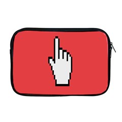 Cursor Index Finger White Red Apple Macbook Pro 17  Zipper Case by Alisyart