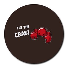 Cutthe Crab Red Brown Animals Beach Sea Round Mousepads