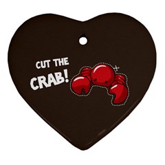 Cutthe Crab Red Brown Animals Beach Sea Ornament (Heart)