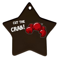Cutthe Crab Red Brown Animals Beach Sea Ornament (Star)