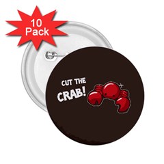 Cutthe Crab Red Brown Animals Beach Sea 2.25  Buttons (10 pack) 