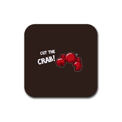 Cutthe Crab Red Brown Animals Beach Sea Rubber Coaster (Square) 