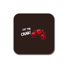 Cutthe Crab Red Brown Animals Beach Sea Rubber Square Coaster (4 Pack)  by Alisyart