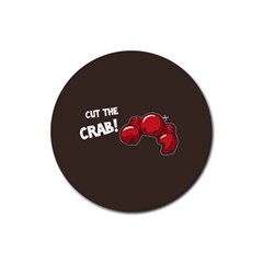 Cutthe Crab Red Brown Animals Beach Sea Rubber Coaster (Round) 
