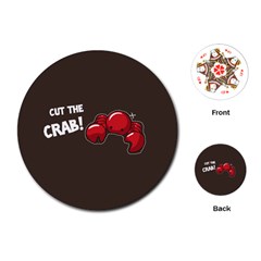Cutthe Crab Red Brown Animals Beach Sea Playing Cards (Round) 
