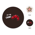 Cutthe Crab Red Brown Animals Beach Sea Playing Cards (Round)  Front