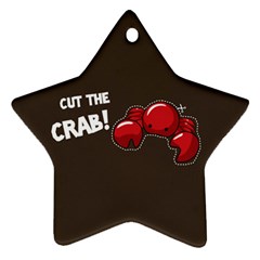 Cutthe Crab Red Brown Animals Beach Sea Star Ornament (Two Sides)