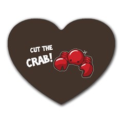 Cutthe Crab Red Brown Animals Beach Sea Heart Mousepads