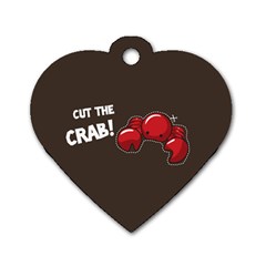 Cutthe Crab Red Brown Animals Beach Sea Dog Tag Heart (Two Sides)
