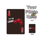 Cutthe Crab Red Brown Animals Beach Sea Playing Cards 54 (Mini)  Front - Heart2