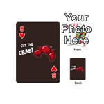 Cutthe Crab Red Brown Animals Beach Sea Playing Cards 54 (Mini)  Front - Heart8