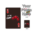 Cutthe Crab Red Brown Animals Beach Sea Playing Cards 54 (Mini)  Front - HeartK