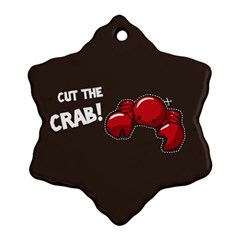 Cutthe Crab Red Brown Animals Beach Sea Ornament (snowflake)