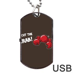 Cutthe Crab Red Brown Animals Beach Sea Dog Tag USB Flash (One Side)