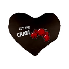 Cutthe Crab Red Brown Animals Beach Sea Standard 16  Premium Heart Shape Cushions