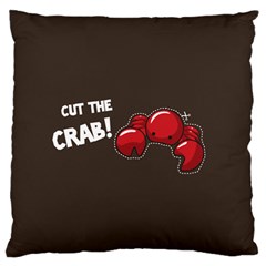 Cutthe Crab Red Brown Animals Beach Sea Large Flano Cushion Case (one Side) by Alisyart