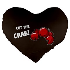 Cutthe Crab Red Brown Animals Beach Sea Large 19  Premium Flano Heart Shape Cushions