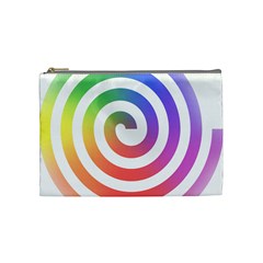 Circle Purple Blue Red Green Yellow Cosmetic Bag (medium)  by Alisyart