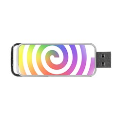 Circle Purple Blue Red Green Yellow Portable Usb Flash (two Sides)