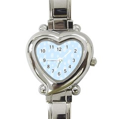 Circle Blue White Heart Italian Charm Watch by Alisyart