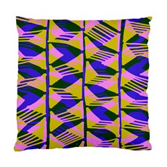 Crazy Zig Zags Blue Yellow Standard Cushion Case (one Side)