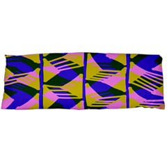 Crazy Zig Zags Blue Yellow Body Pillow Case (dakimakura)