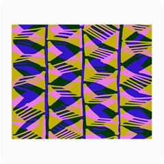 Crazy Zig Zags Blue Yellow Small Glasses Cloth (2-side)