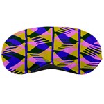 Crazy Zig Zags Blue Yellow Sleeping Masks Front