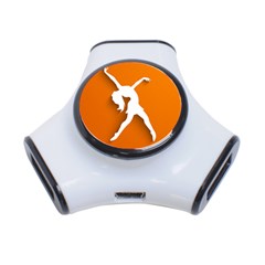 Dance Dancing Orange Girl 3-port Usb Hub