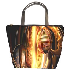Digital Art Gold Bucket Bags