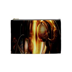 Digital Art Gold Cosmetic Bag (medium) 