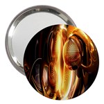 Digital Art Gold 3  Handbag Mirrors Front