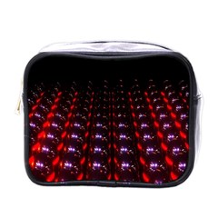 Digital Balls Lights Purple Red Mini Toiletries Bags