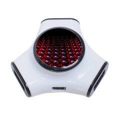 Digital Balls Lights Purple Red 3-port Usb Hub